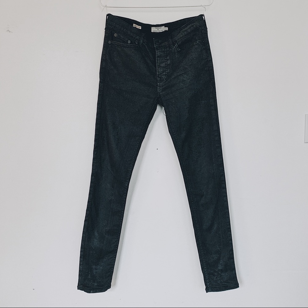 Men's TopMan Stretch Skinny Black Jeans 30